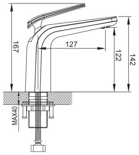Смеситель для раковины Rose R3901 хром